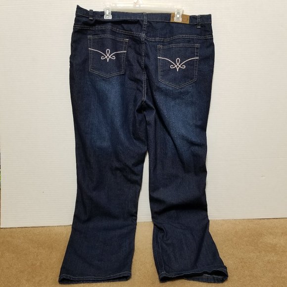 House Of Freedom jeans 22T 22 Tall denim embroidered back pockets plus size - Picture 2 of 14